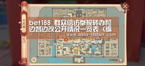 bet188_群众信访举报转办和边督边改公开情况一览表(编号:D450000201806120067、D450000201806120(图3) 金宝博188